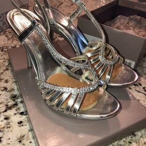 Bakers Silver embellished formal shoes